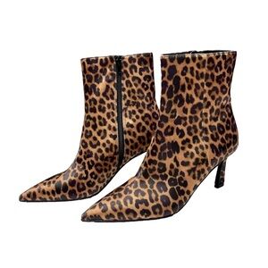Steve Madden Leena Pointed Toe Booties in Leopard Size 7